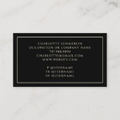 Celestial Black Visitenkarte (Rückseite)