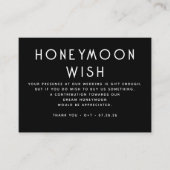 Celestial Black Wedding Honeymoon Wish Begleitkarte (Vorderseite)