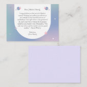 Celestial Bliss Baby Shower Gratulations Card Mitteilungskarte (Vorne/Hinten)