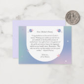 Celestial Bliss Baby Shower Gratulations Card Mitteilungskarte (Vorderseite/Rückseite Beispiel)
