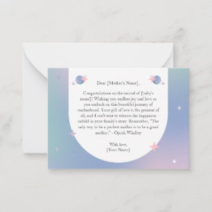 Celestial Bliss Baby Shower Gratulations Card Mitteilungskarte
