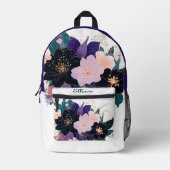 Celestial Bloom Bedruckter Rucksack (Vorderseite)