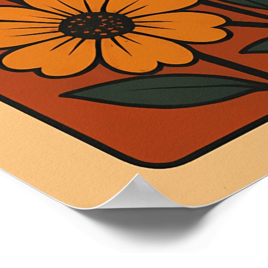 Celestial Bloom: Reaching for the Moon Poster (Ecke)