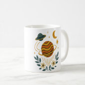 Celestial Bloom - Vintager Kosmos Kaffeetasse (VorderseiteRechts)