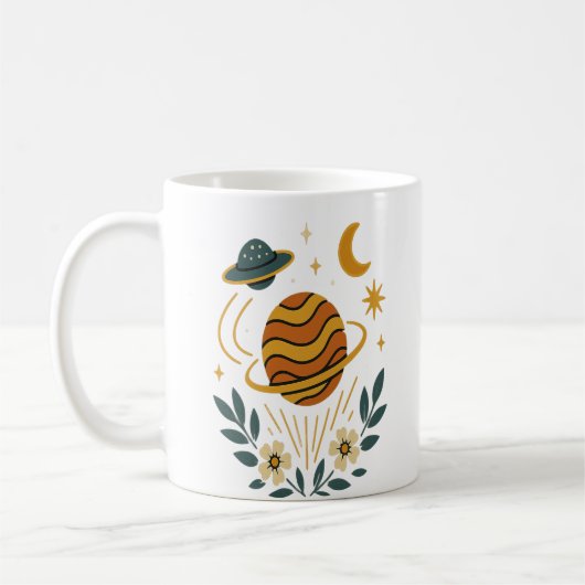 Celestial Bloom - Vintager Kosmos Kaffeetasse (Links)