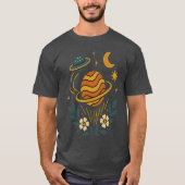 Celestial Bloom - Vintager Kosmos T-Shirt (Vorderseite)