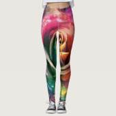 Celestial Blossom: Alien Rose Leggings (Vorderseite)