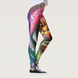Celestial Blossom: Alien Rose Leggings