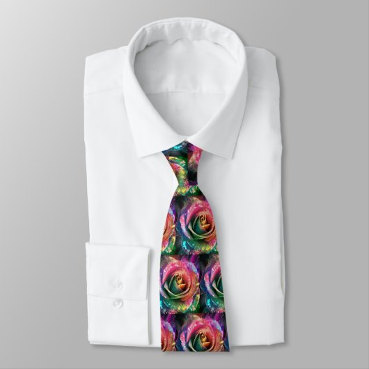 Celestial Blossom: Alien Rose Neck Tie Krawatte (Gebunden)