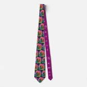Celestial Blossom: Alien Rose Neck Tie Krawatte (Vorderseite)