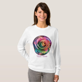 Celestial Blossom: Alien Rose T-Shirt