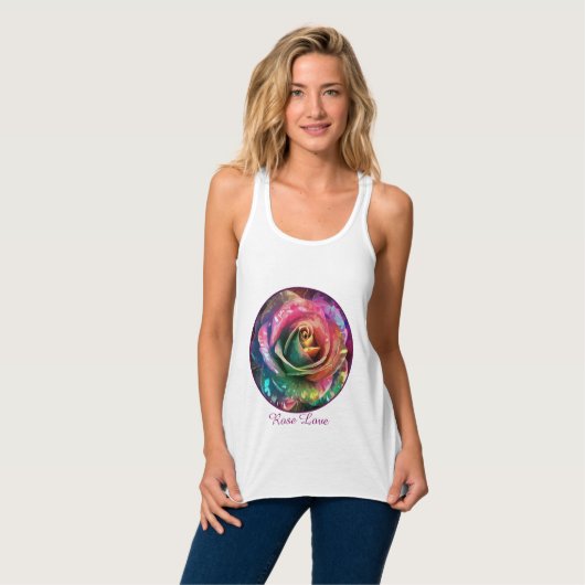 Celestial Blossom: Alien Rose Tank Top (Vorderseite Vollansicht)