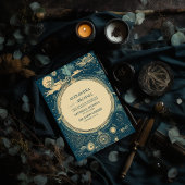 Celestial Blue and Golg Tarot Card Wedding Einladung