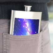 Celestial Blue and Pink Galaxy Individuelle Name Flachmann (Beispiel)