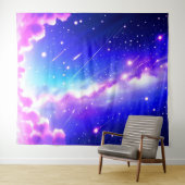 Celestial Blue and Pink Galaxy Wall Art Wandteppich (Beispiel (Horizontal))