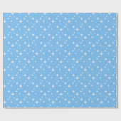 Celestial Blue and White Starry Night Gift Wrap Geschenkpapier (Flach)