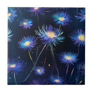 Celestial Blue Aster A Cosmic Bloom Fliese