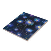 Celestial Blue Aster A Cosmic Bloom Fliese (Seite)