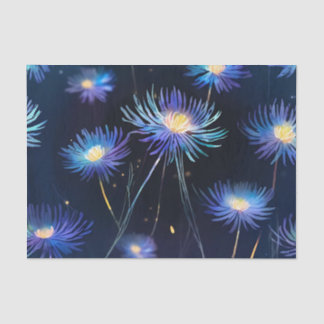Celestial Blue Aster A Cosmic Bloom Seidenpapier