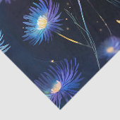 Celestial Blue Aster A Cosmic Bloom Seidenpapier (Ausschnitt)