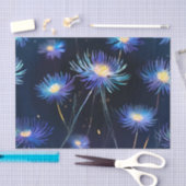 Celestial Blue Aster A Cosmic Bloom Seidenpapier (Handwerk)