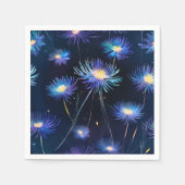 Celestial Blue Aster A Cosmic Bloom Serviette (Vorderseite)