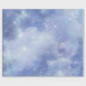 Celestial Blue Cloud Wine Brautparty Geschenkpapier (Flach)
