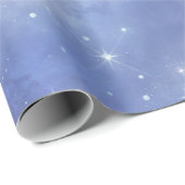 Celestial Blue Cloud Wine Brautparty Geschenkpapier (Rolleneckpunkt)