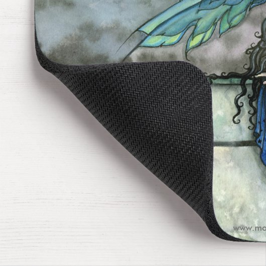 Celestial Blue Fairy Art Mousepad (Ecke)