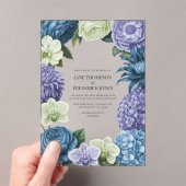 Celestial Blue, Frosted Indigo & Silver Pebble Acryleinladungen (Insitu (Handheld))