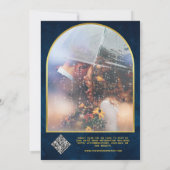 Celestial Blue Gold Moon Sun Monogram UAWG QR Code Einladung (Rückseite)