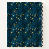 Celestial Blue & Gold Starry Night Dream Journal Notizblock (Rückseite)