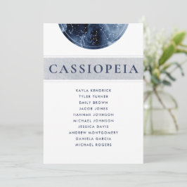 Celestial Blue Gray Seating Plan Cards Gästebamen