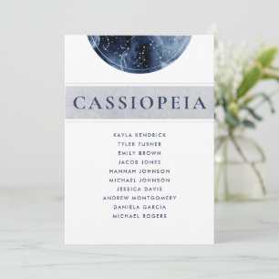 Celestial Blue Gray Seating Plan Cards Gästebamen