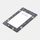 Celestial Blue mit Imitats Gold Stars Post-it Klebezettel (angewinkelt)