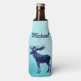 Celestial Blue Moose Silhouette Flaschenkühler