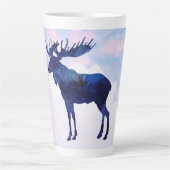 Celestial Blue Moose Silhouette Milchtasse (Vorderseite)