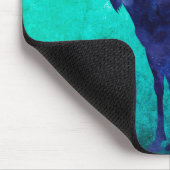 Celestial Blue Moose Silhouette Mousepad (Ecke)