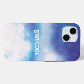 Celestial Blue Nebula iPhone Case (Rückseite (Horizontal))
