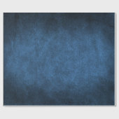 Celestial Blue Old World Imitats Leather Geschenkpapier (Flach)