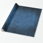 Celestial Blue Old World Imitats Leather Geschenkpapier (Ungerollt)