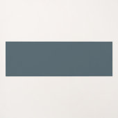 Celestial Blue Personalisiert Modern Retro Floral Yogamatte (Rückseite (Horizontal))