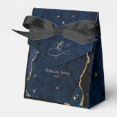  Celestial Blue Quinceanera Midnight Stars Moon  Geschenkschachtel (Vorderseite)