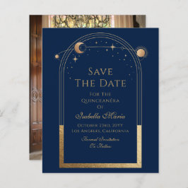Celestial Blue Save the Date Geburtstag Quinceaner