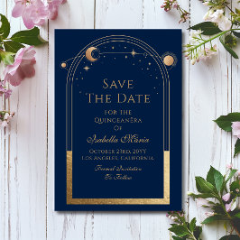 Celestial Blue Save the Date Geburtstag Quinceaner