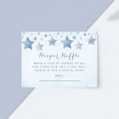 Celestial Blue Star Diaper Raffle Baby Dusche Begleitkarte