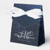 Celestial Blue Starry Night Wedding Vielen Dank Geschenkschachtel (Vorderseite)
