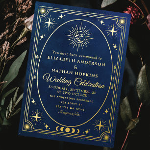 Celestial Blue Tarot Card Einladung zur Hochzeitsr