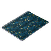 Celestial Blue und Gold Starry Night Crescent Moon Notizblock (Linke Seite)