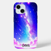 Celestial Blue und Pink Galaxy Custom Case-Mate iPhone Hülle (Rückseite)